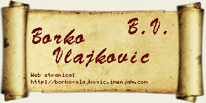 Borko Vlajković vizit kartica